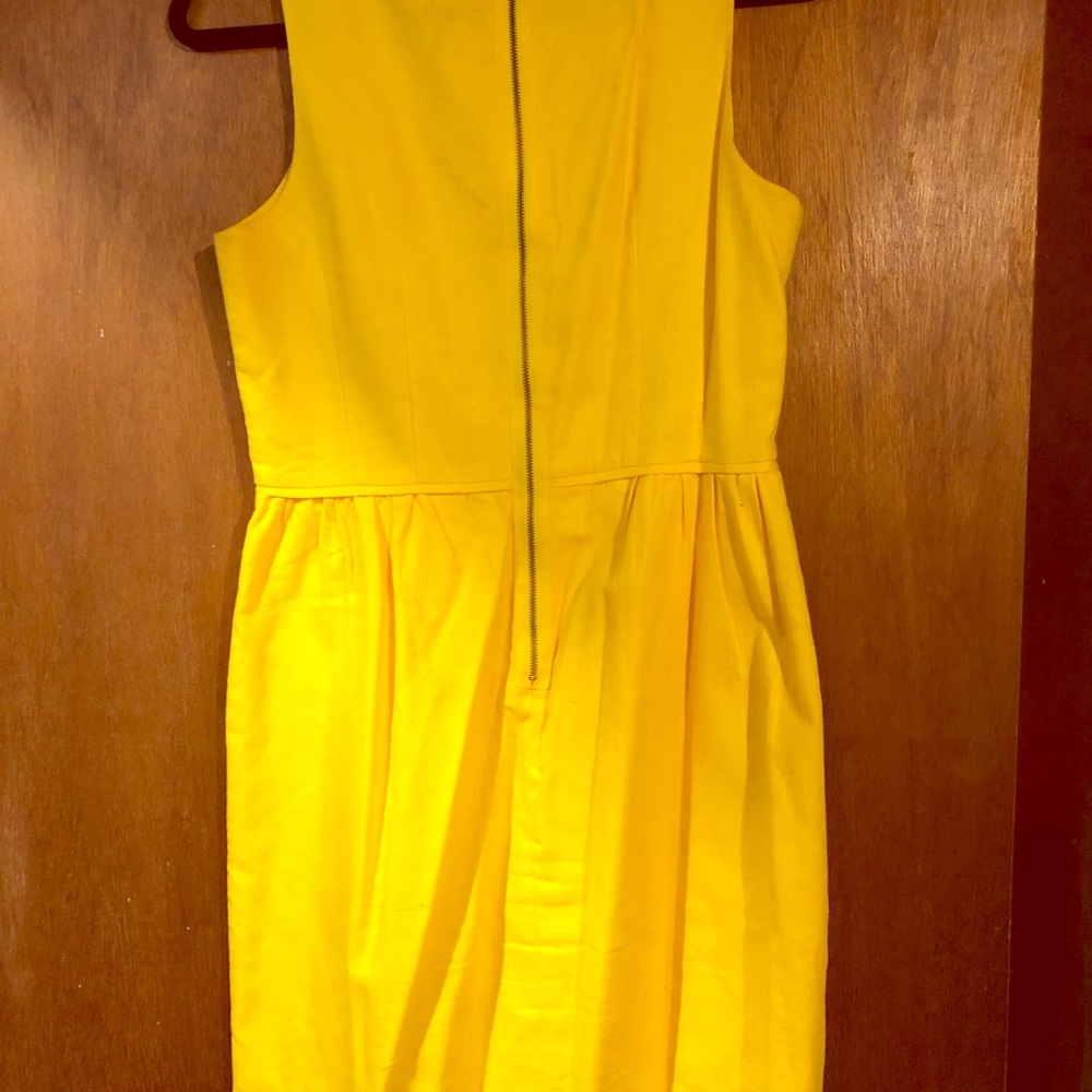 Yellow J crew sleeveless dress size 8